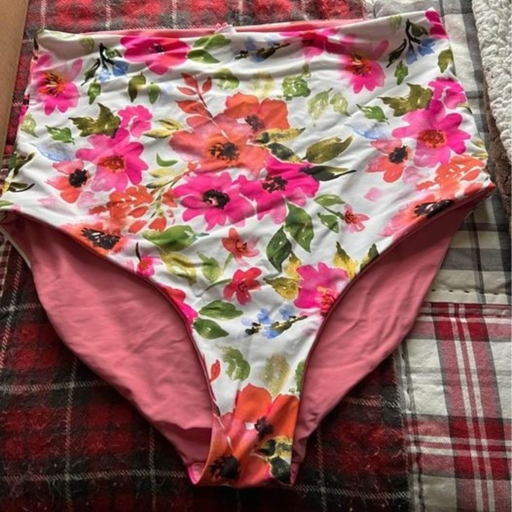 Coral Reef Plus Size High Waisted Bottoms